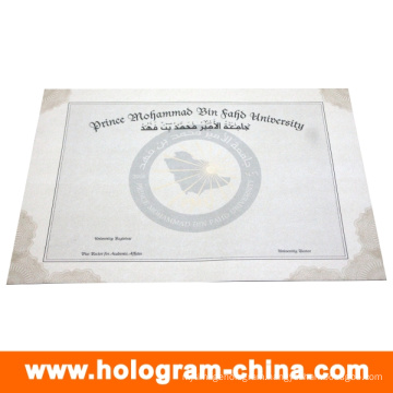 Anti-Fake Security Customized Design Watermark Certificate